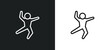 stupid human icon isolated in white and black colors. stupid human outline vector icon from feelings collection for web, mobile apps and ui.