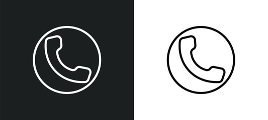 Wall Mural - telephone icon isolated in white and black colors. telephone outline vector icon from electronic dev