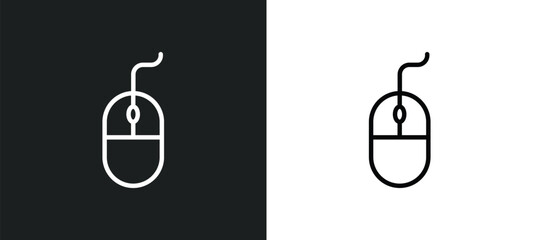 Wall Mural - mouse icon isolated in white and black colors. mouse outline vector icon from electronic devices col