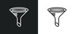 © Farahim - chemistry funnel icon isolated in white and black colors. chemistry funnel outline vector icon from education collection for web, mobile apps and ui.