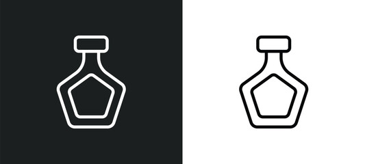 Wall Mural - brandy icon isolated in white and black colors. brandy outline vector icon from drinks collection for web, mobile apps and ui.