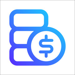 Sticker - budget gradient icon