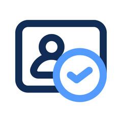 Sticker - id card outline color icon