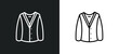 cardigan icon isolated in white and black colors. cardigan outline vector icon from clothes collection for web, mobile apps and ui.
