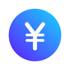 Poster - yen gradient fill icon