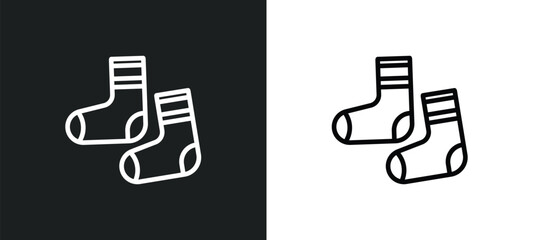 Wall Mural - men socks icon isolated in white and black colors. men socks outline vector icon from clothes collec