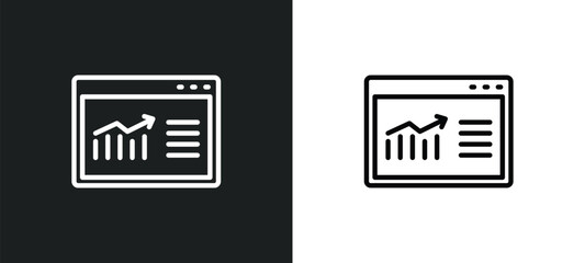 Wall Mural - data icon isolated in white and black colors. data outline vector icon from business collection for 