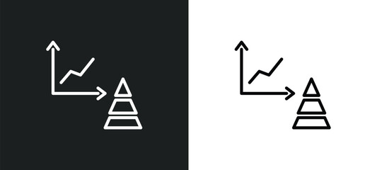 Wall Mural - graphs icon isolated in white and black colors. graphs outline vector icon from business collection for web, mobile apps and ui.