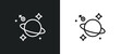 astrology icon isolated in white and black colors. astrology outline vector icon from astronomy collection for web, mobile apps and ui.