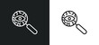 detection icon isolated in white and black colors. detection outline vector icon from artificial intellegence collection for web, mobile apps and ui.