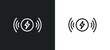 © Farahim - wireless charging icon isolated in white and black colors. wireless charging outline vector icon from artificial intellegence collection for web, mobile apps and ui.