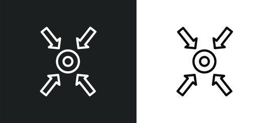 Wall Mural - collecting icon isolated in white and black colors. collecting outline vector icon from activity and