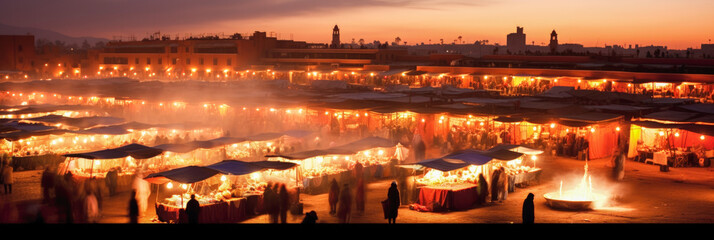 Sticker - Marrakesh panoramic view Morocco - Generative AI