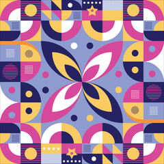 Naklejka na meble Minimal abstract art with geometric shapes. Geometric floral pattern. abstract shapes design simple covers. Colorful Vector illustration