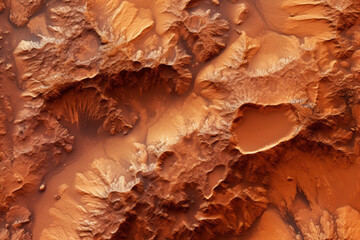 Wall Mural - Surface of the planet Mars. Generative AI