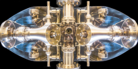 A close-up of a trumpets valves - Generative AI