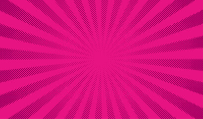 pink comics background. abstract lines backdrop. bright sunrays. design frames for title book. textu
