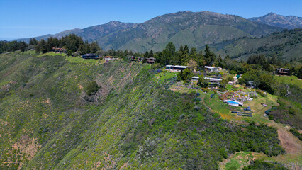 Wall Mural - Aerial view of Pacific Highway California Coastline