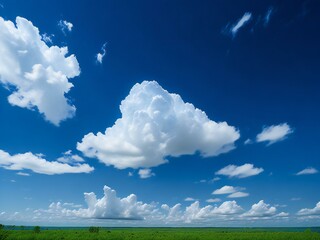 green field and blue sky