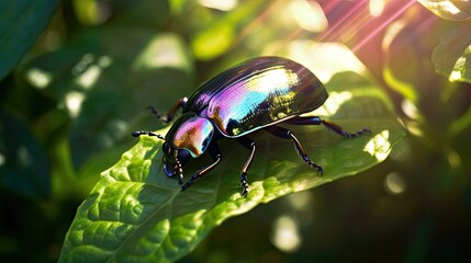 red beetle on a leaf