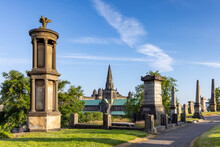 The Glasgow Necropolis. A Victorian Garden Cemetery Adjacent To Glasgow Cathedral.
