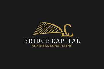 Wall Mural - Bridge capital logo design luxury design illustration