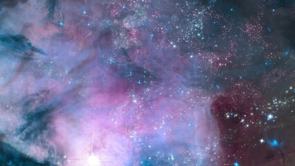Wall Mural - Traveling through star fields in deep space (Loop).