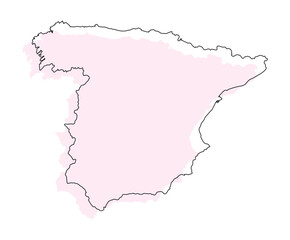 Spain map with 3d color map.	