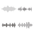 © Denu Studios - Music Sound Wave Element. Graphic design element for financial monitoring, medical equipment, music applications. Isolated vector illustration.