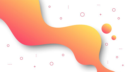 Wall Mural - Modern Abstract Background with Motion Fluid Liquid Waves Retro Memphis and Red Purple Orange White Gradient Color