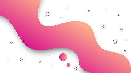 Wall Mural - Modern Abstract Background with Motion Fluid Liquid Waves Retro Memphis and Red Purple Orange White Gradient Color