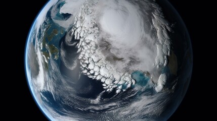 Wall Mural - tornado hurricane satellite view weather clouds