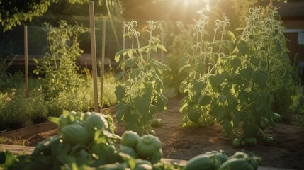 Canvas Print - sunlight in the garden