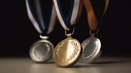gold silver and bronze medals