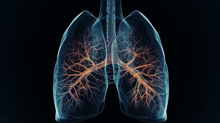 x ray image of human lung