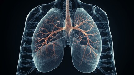 Wall Mural - x ray image of human lung