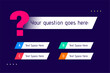 © starlineart - modern style question and answer banner for intellectual quiz game