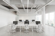© ImageFlow - White open space office interior with columns