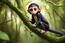 Baby Monkey In The Forest
Generative AI