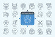 © Genestro - Editable line Customer Service outline icon set. Feedback, Help, Advice, Quick Response, Information, Reliable, Problem Solving, Technical Support. Editable stroke icons EPS