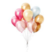 canvas print picture - colorful balloons isolated on transparent background cutout