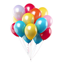 Balloons Isolated On Transparent Background Cutout
