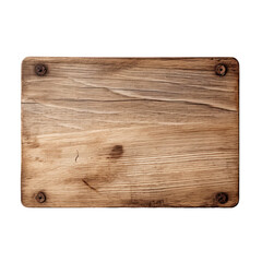 old wooden board isolated on transparent background cutout