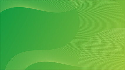Poster - abstract green gradient organic background with wavy lines