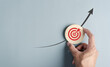 © Kiattisak - Business target growth and arrow icon for planning and management development business growth to success in the future.