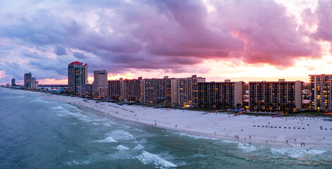 Wall Mural - Sunset over Gulf Shores and Orange Beach in Alabama