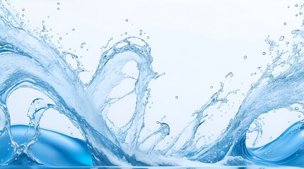  Background image of moving water in waves bubbles on white background