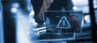 © tippapatt - Cybersecurity cybercrime internet scam, online business secure payment, Cyber security platform VPN computer privacy protection data hacking malware virus attack defense, network system hacked warning