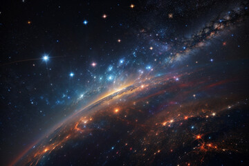 Wall Mural - colorful space galaxy cloud nebula. stary night cosmos. universe science astronomy. supernova backgr