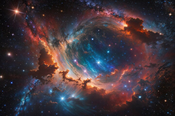 colorful space galaxy cloud nebula. stary night cosmos. universe science astronomy. supernova backgr